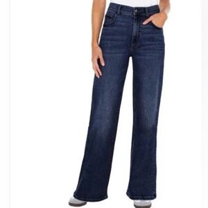 Well Worn High Rise Wide Leg Jeans Size 6 Dark Wash 31.5” Inseam NWT